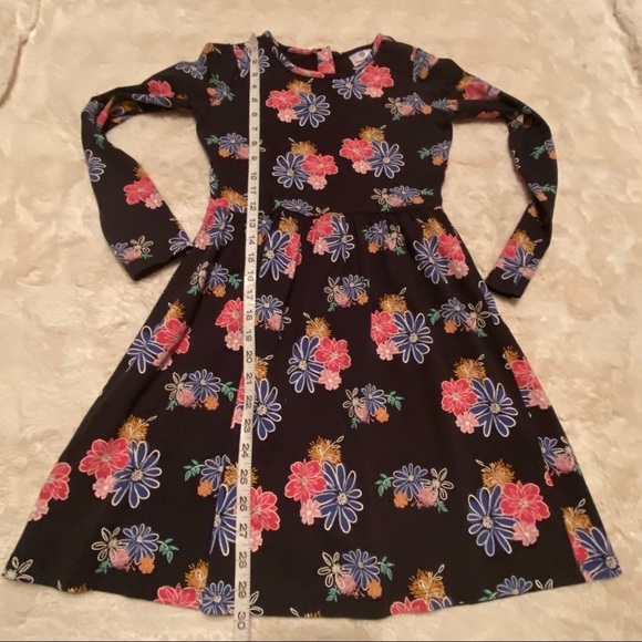 Hannah Anderson Sz 140 (US 10) Floral Black Dress - Picture 9 of 9